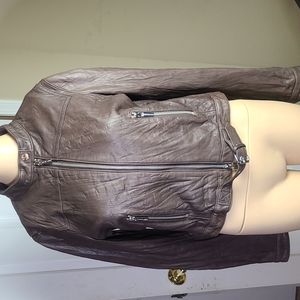 Michael Kors Leather Women Bikers Jacket